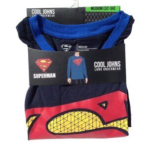 Superman Small 28 30 Cool Johns Long Underwear Comic Book Super Hero Logo NEW